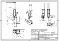 Pneumatic Press 8.5KN 100mm Stroke Dimension B 60-285mm