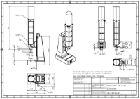 Pneumatic Press 17KN 60mm Stroke Dimension B 60-285mm