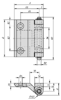 Hinges Stainless Drawing