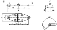 Hinges steel maintenance-free A Drawing