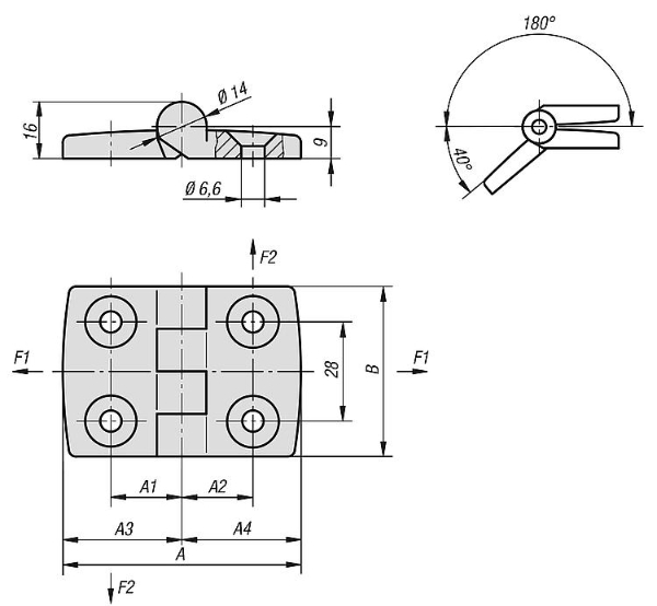 Stainless Steel Hinges Drawing