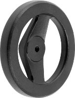 Handwheel Flat Aluminium Black