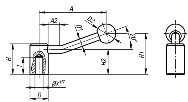 Tension Lever With Reamed Hole