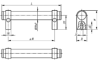 Tubular handles adjustable Drawing