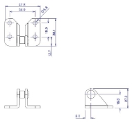 GH-451-LP stainless steel latch plate