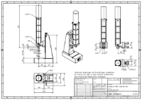 Pneumatic Press 17KN 80mm Stroke Dimension B 70-325mm