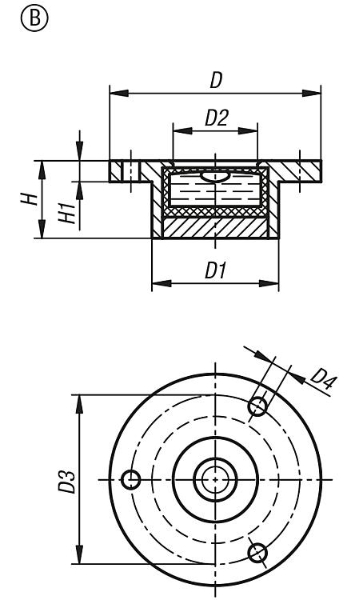 K1154 Bullseye Levels In Frame Form B Drawing