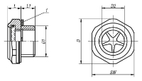 K0448 Aluminium Oil Level Sight Drawing