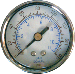 Exair Vacuum Gauge 0-30"Hg