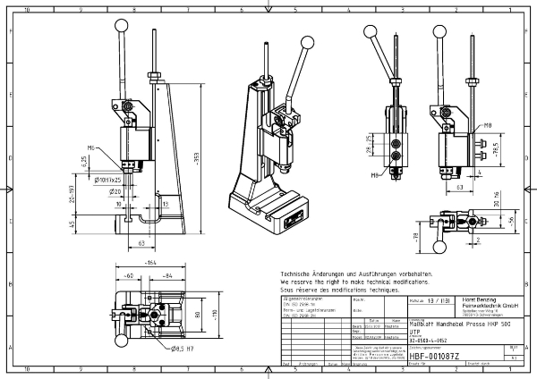 Toggle Press 40mm Stroke 5.0kN Capacity with Fine Adjustment