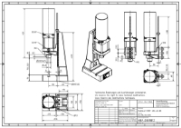 Pneumatic Press 4.5KN 60mm Stroke Dimension B 58-243mm