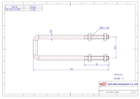 GH-40341-LUBSS Long Stainless Steel U Bolt M8x160mm