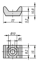 K1278 Cable Tie Block Drawing