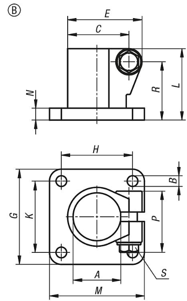 K0477 Tube Clamps Form B Drawings