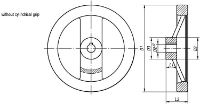 Handwheel Flat Aluminium Drawing