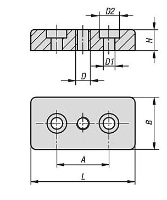 K1057 Foot Plate Drawing Rectangular