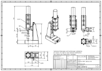 21kN Pneumatic Press 60mm Stroke Dimension B 75mm – 330mm