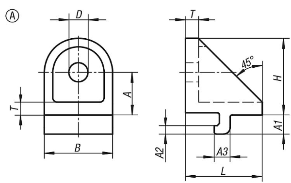 K1049 Clamping Angle Form A Drawing