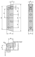 In-line hinges stainless steel Drawing