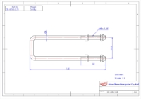 GH-40341-LUB Long Steel U Bolt M8x160mm