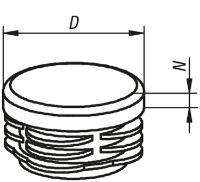 Tube stoppers for round tubes