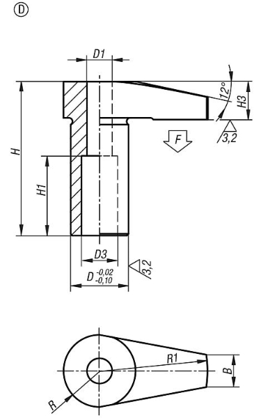 Hook Clamp form D Drawing