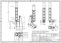 Pneumatic Press 17KN 100mm Stroke Dimension B 70-325mm