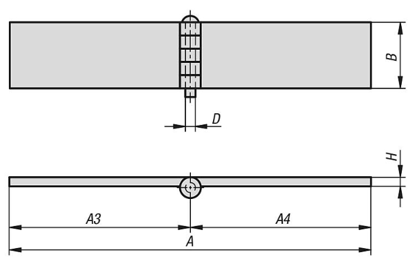 Hinges Weldable Drawing