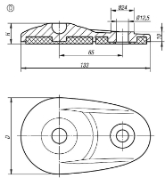 Swivel feet Plastic