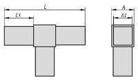 Square tube connectors