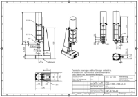 Pneumatic Press 13KN 40mm Stroke Dimension B 65-350mm